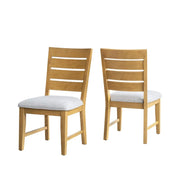 Chaises Ottilie en Acacia et Hévéa | Ensemble de 2 - Fini Naturel