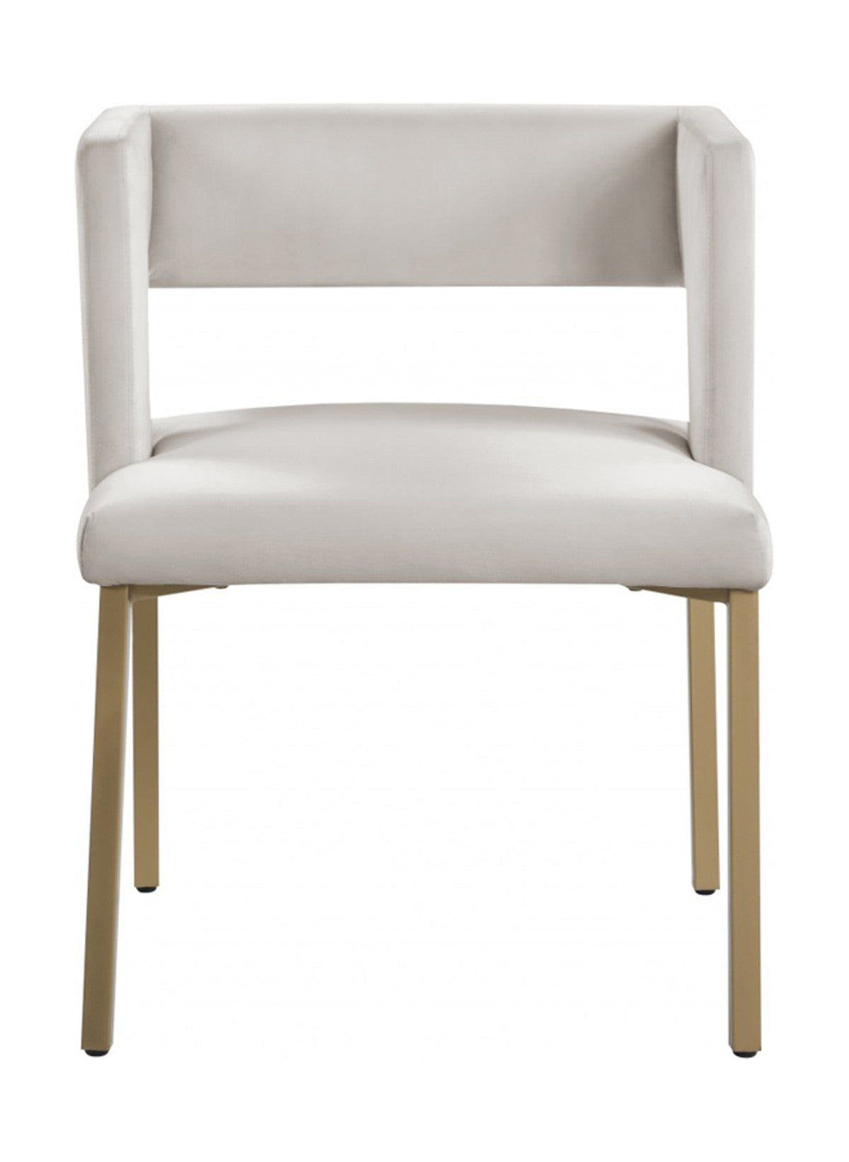 Chaises Anthony en velours beige | Duo avec pattes dorées