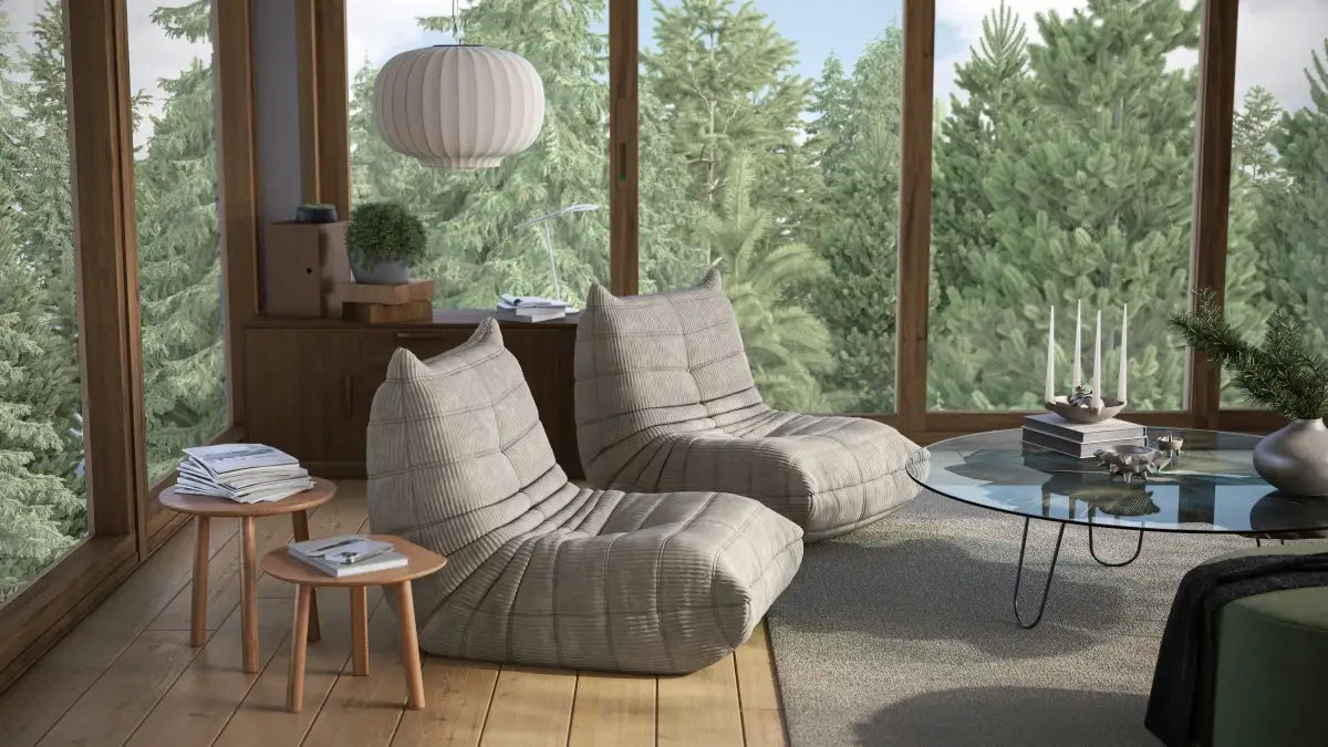 Fauteuil d'appoint Solana Beige | Mousse 60D et design épuré