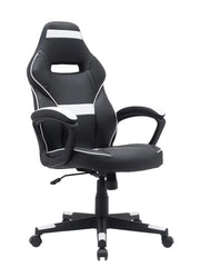 Fauteuil de gaming KMX | Noir/Blanc avec mécanisme papillon