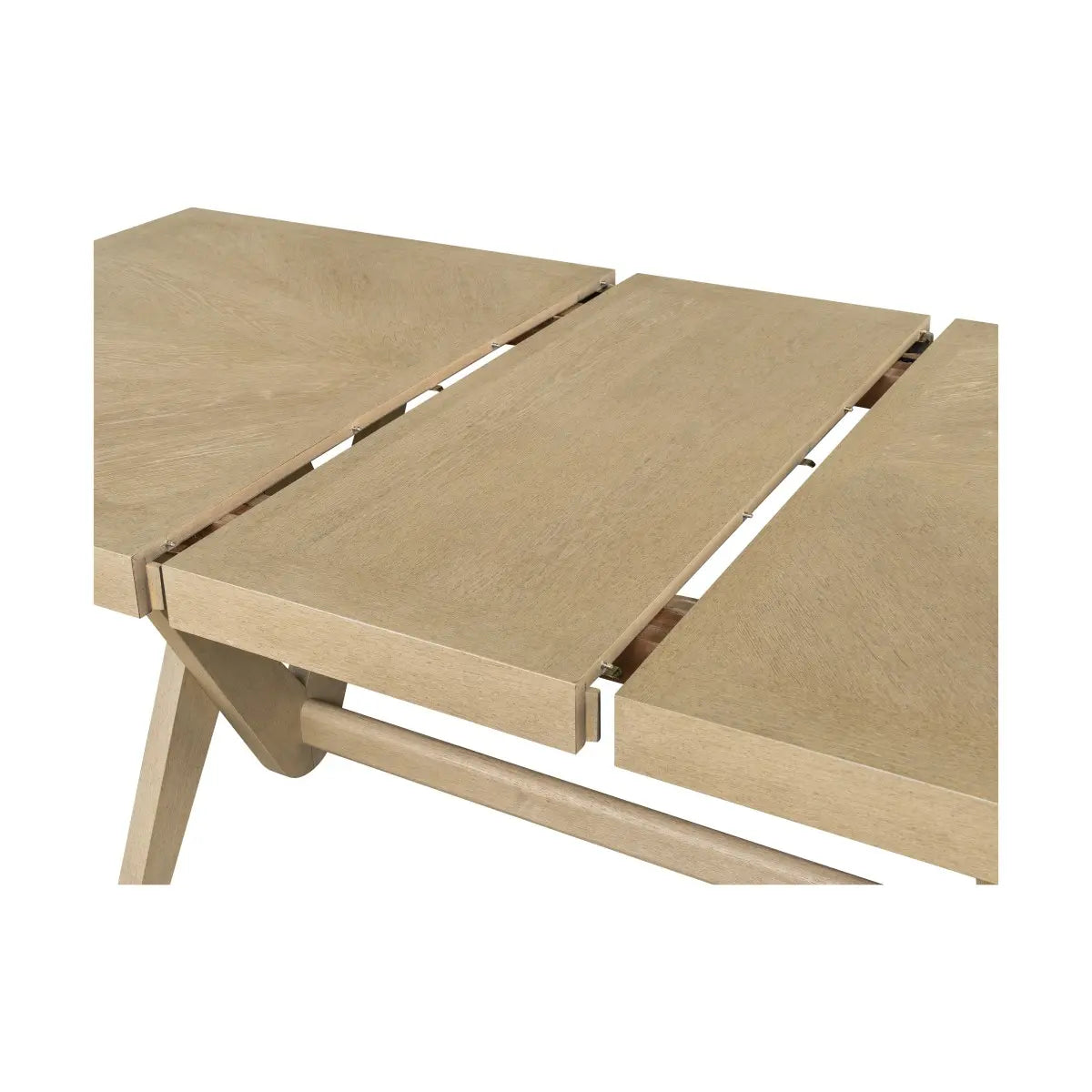 Table à manger extensible Cosima | Fini naturel et base géométrique