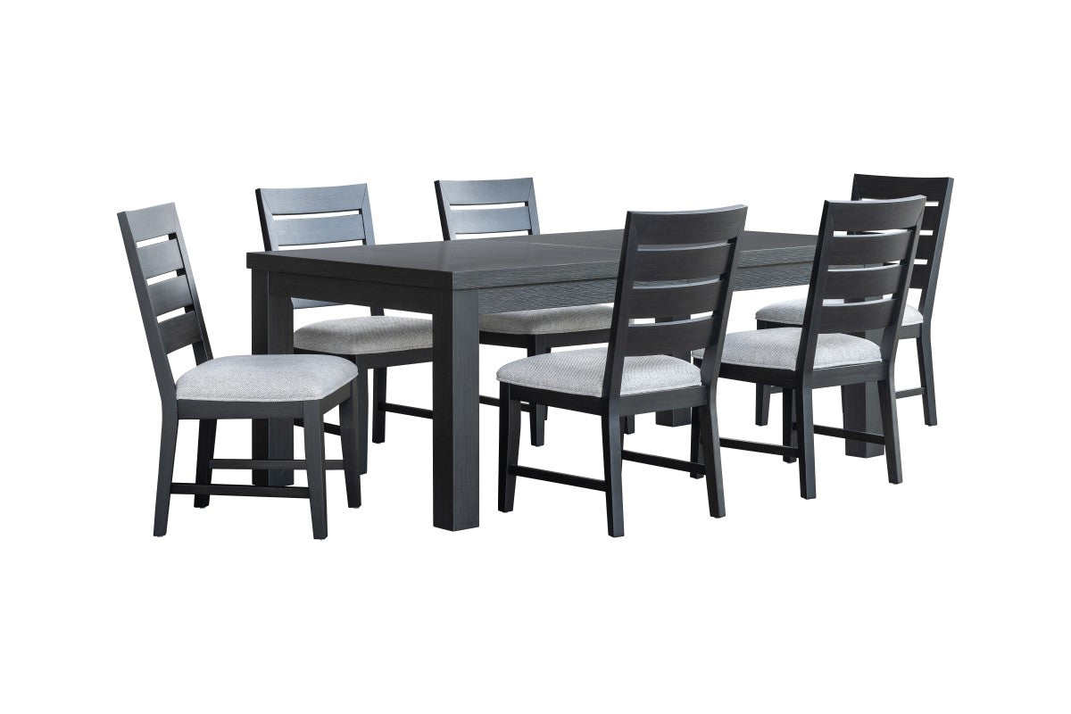 Ensemble à dîner Ottilie Noir Minuit | Table extensible en bois massif