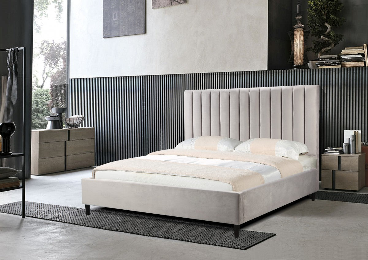 LIT PLATEFORME KING - GRIS ( Meuble Mtl )