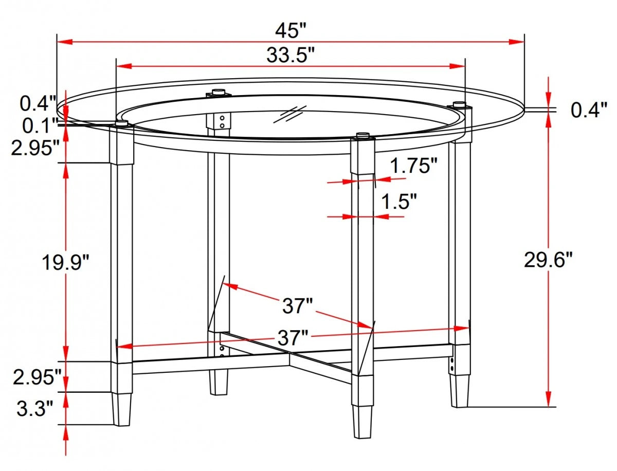 Brassex Silver Dining Table | Acrylic Design