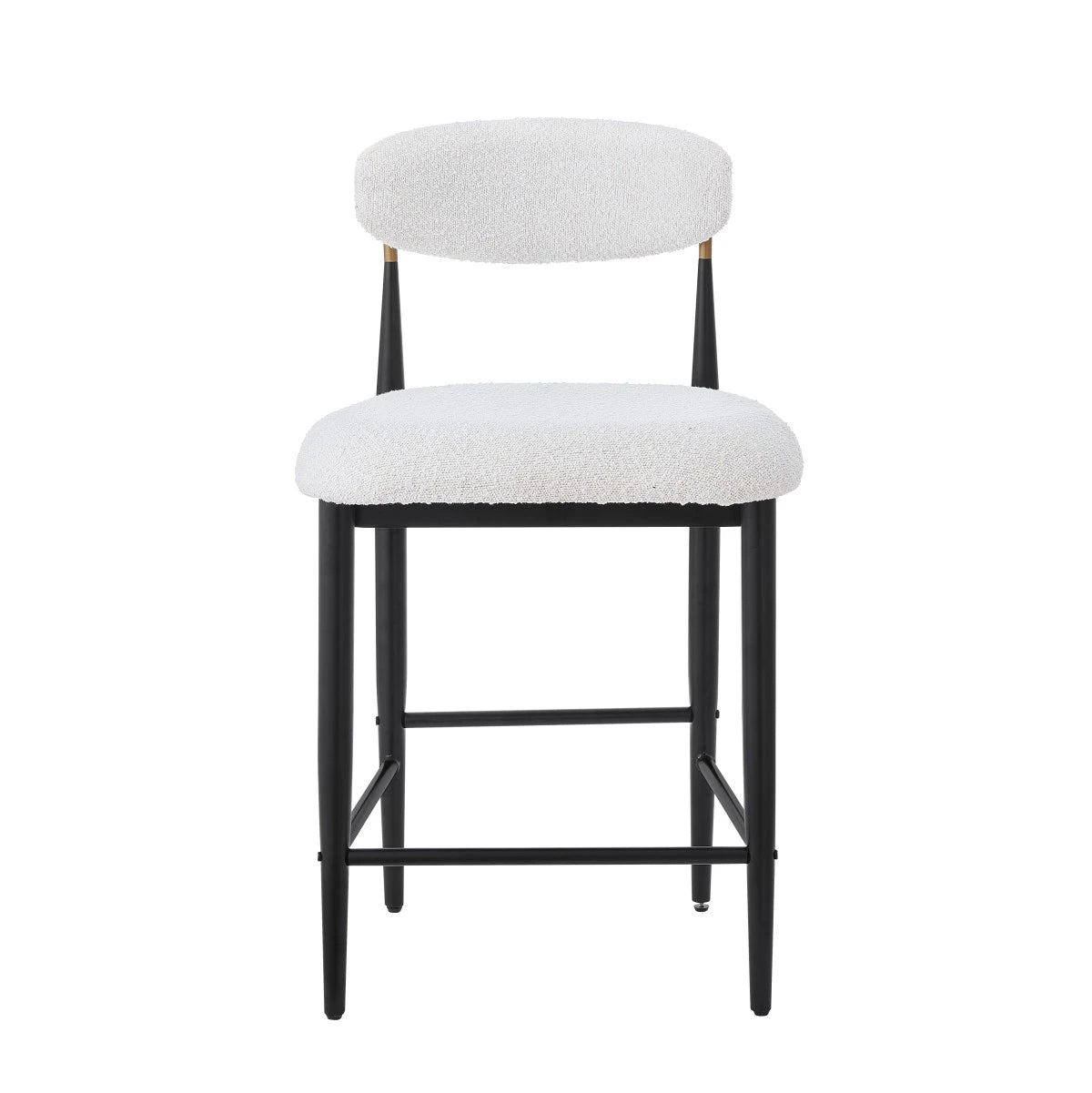 Set de 2 Tabourets de Comptoir Kodi - Blanc et Noir