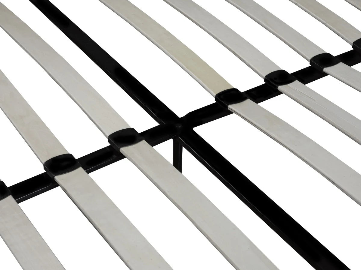 Lit Twin Noir : Plateforme Élégante en Simili-Cuir Durable (