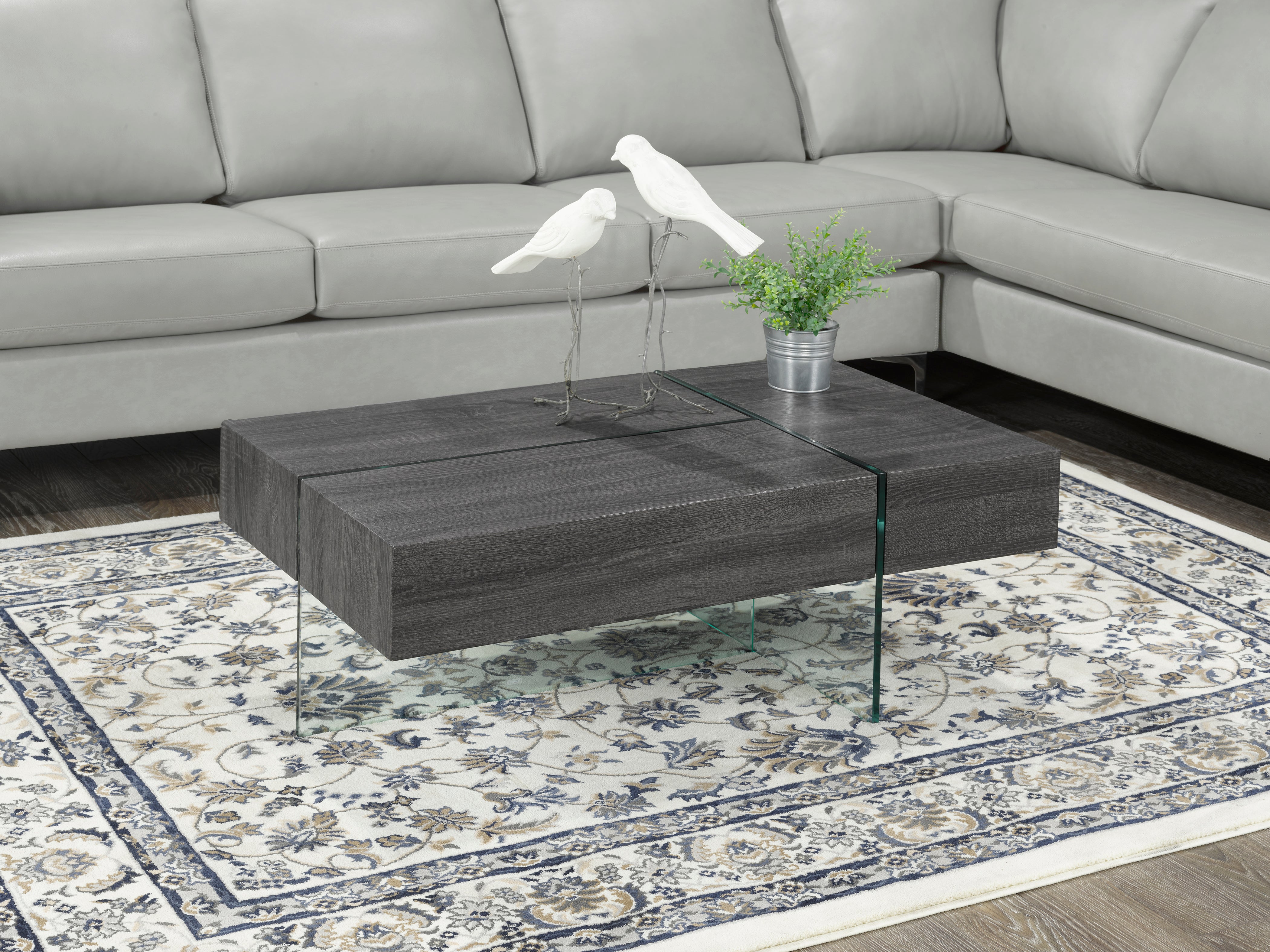 TABLE BASSE - GRIS ( Meuble Mtl )