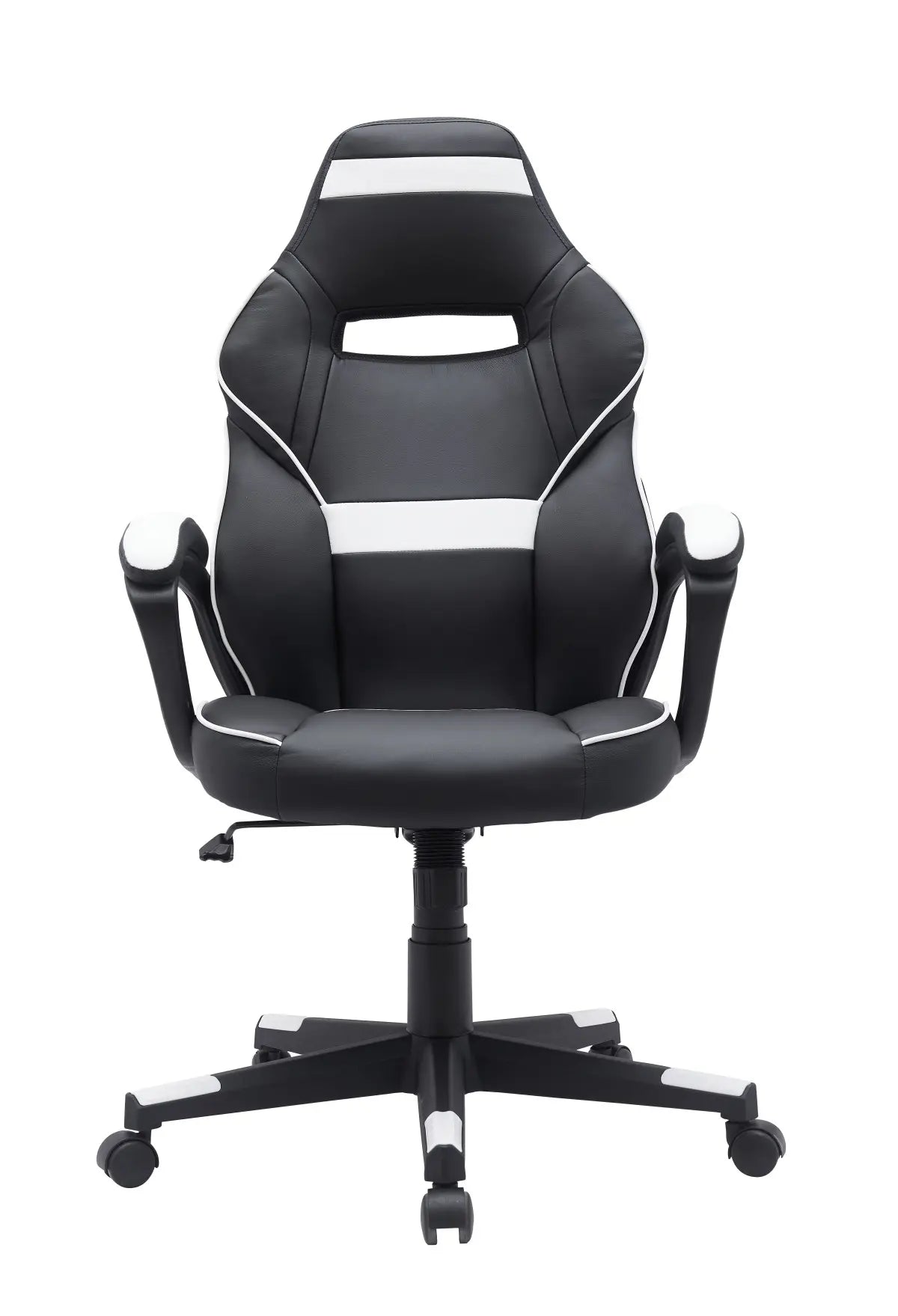 Fauteuil de gaming KMX | Noir/Blanc avec mécanisme papillon