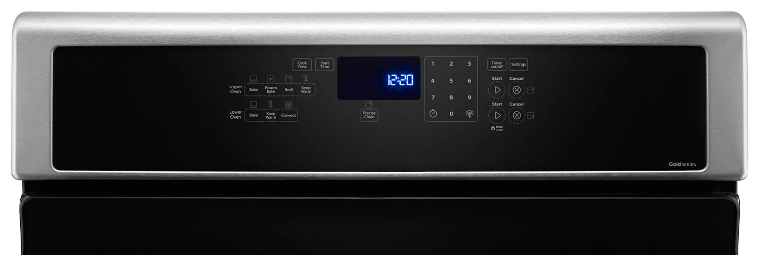 Cuisinière Whirlpool 30" 6 pi³ Gaz Double Four Acier Inox