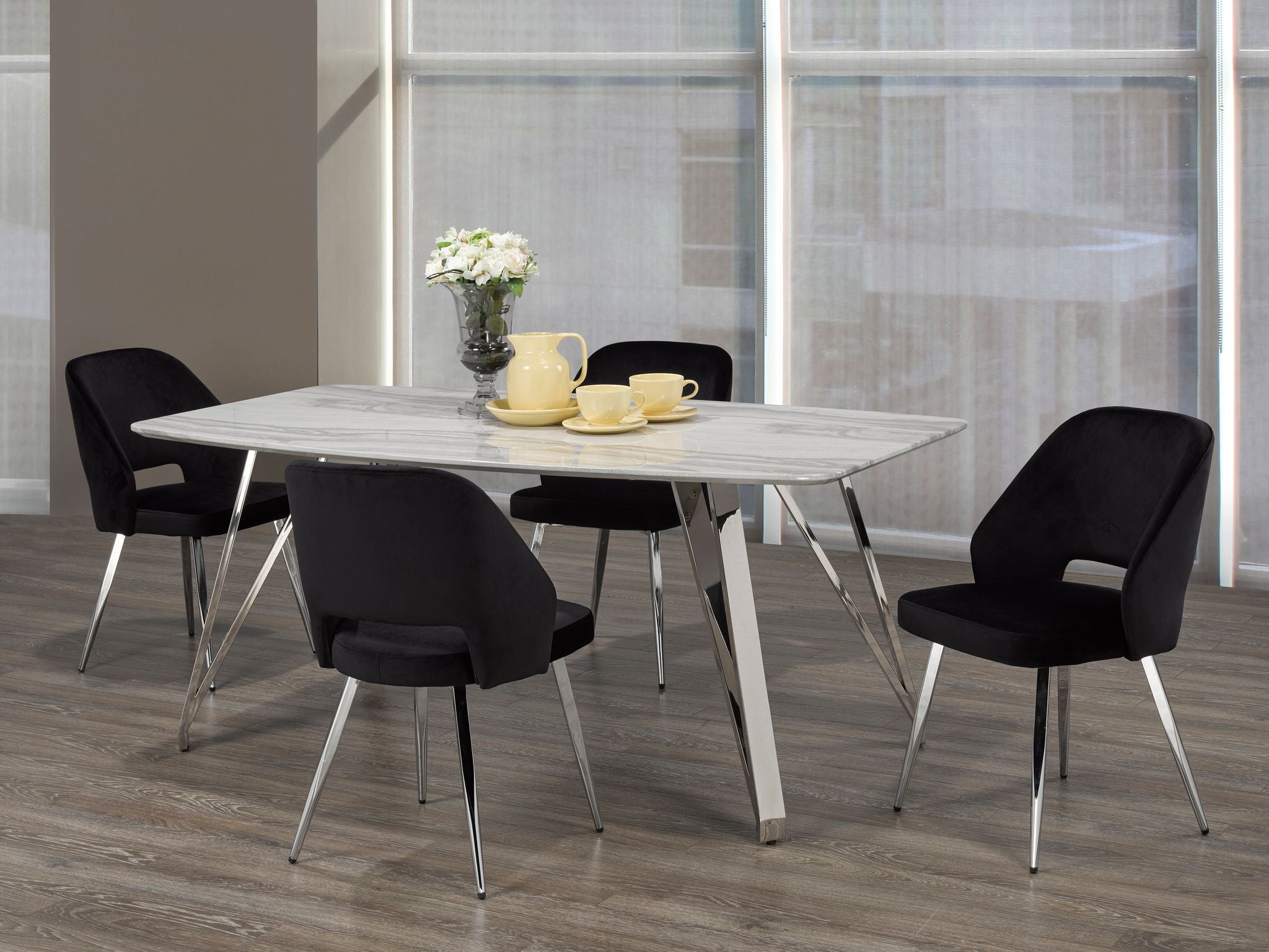 Vente d'ensembles de salle à manger moderne noir et gris à Montréal ( Meuble Mtl )