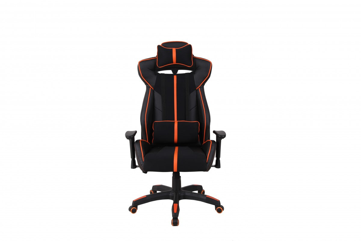 ENSEMBLE BUREAU ET CHAISE GAMING, ORANGE/NOIR ( Meuble Mtl )