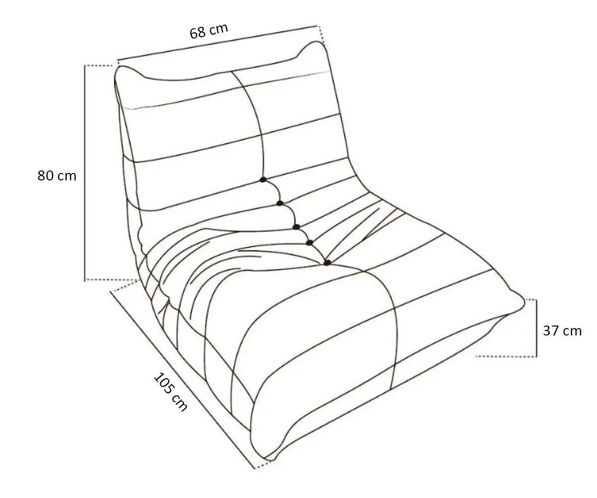 Fauteuil d'appoint Solana Orange | Mousse 60D et design décontracté
