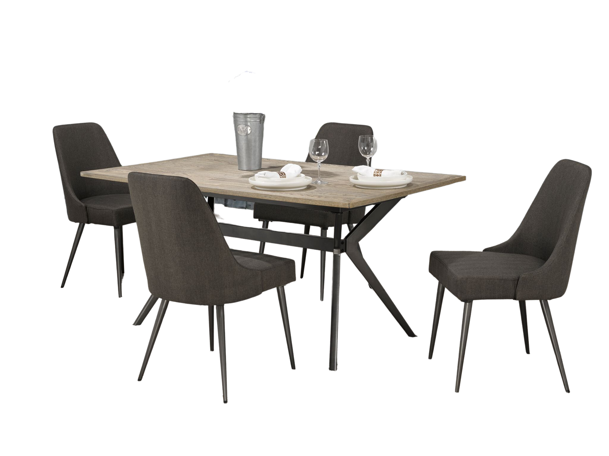 ENSEMBLE DE REPAS - GRIS FONCÉ 