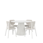 Ensemble de salle à manger Akira - Table ronde et 4 chaises