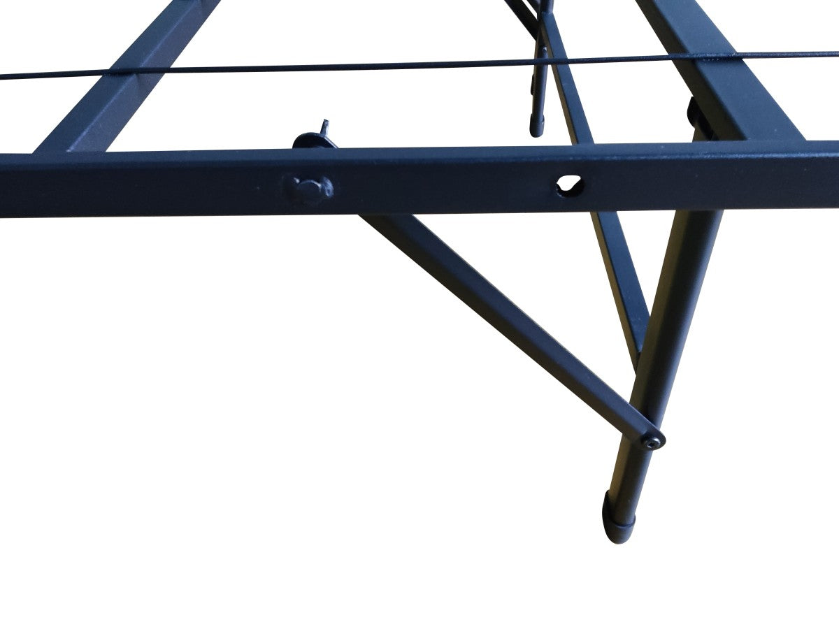 Cadre de lit Ellison Double (Full) | Acier noir et support à lattes