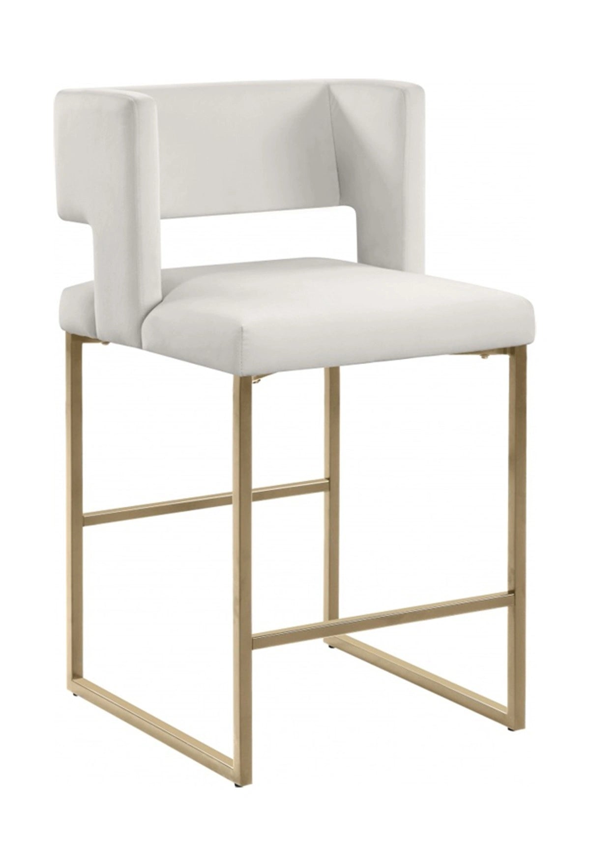 Set de 2 Tabourets de Comptoir Anthony - Velours Beige