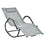 Chaise longue à bascule Zero Gravity, chaise à bascule de patio avec oreiller amovible, siège inclinable pour intérieur et extérieur, texteline respirante, gris