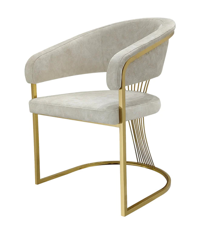 Fauteuil d'appoint Lotus doré