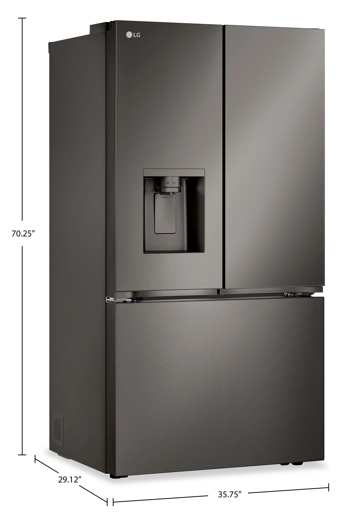 LG 26 cu. ft. Counter Depth Black Stainless 4-Door Refrigerator