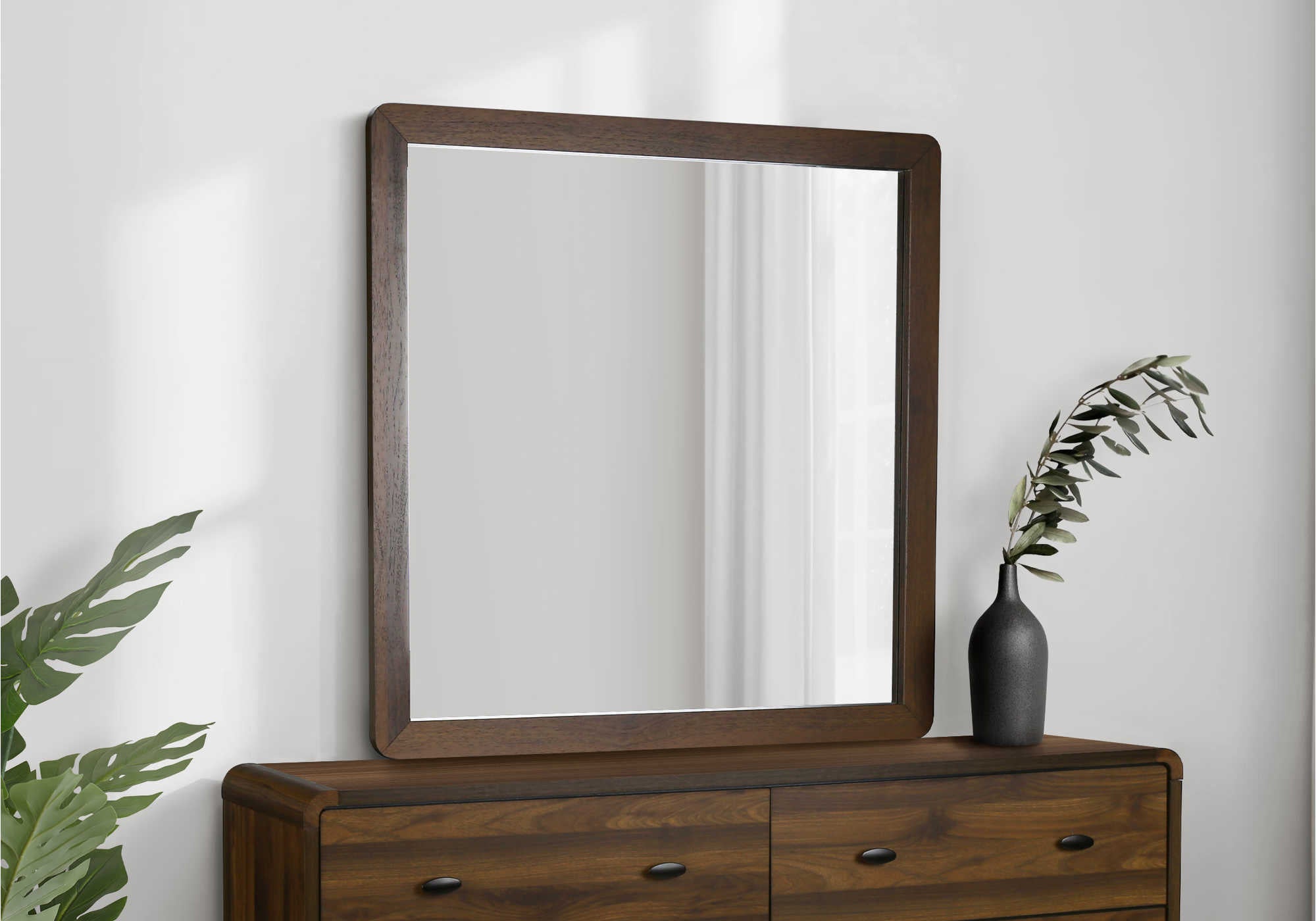 WALL MIRROR / WALNUT FINISH -I 5232