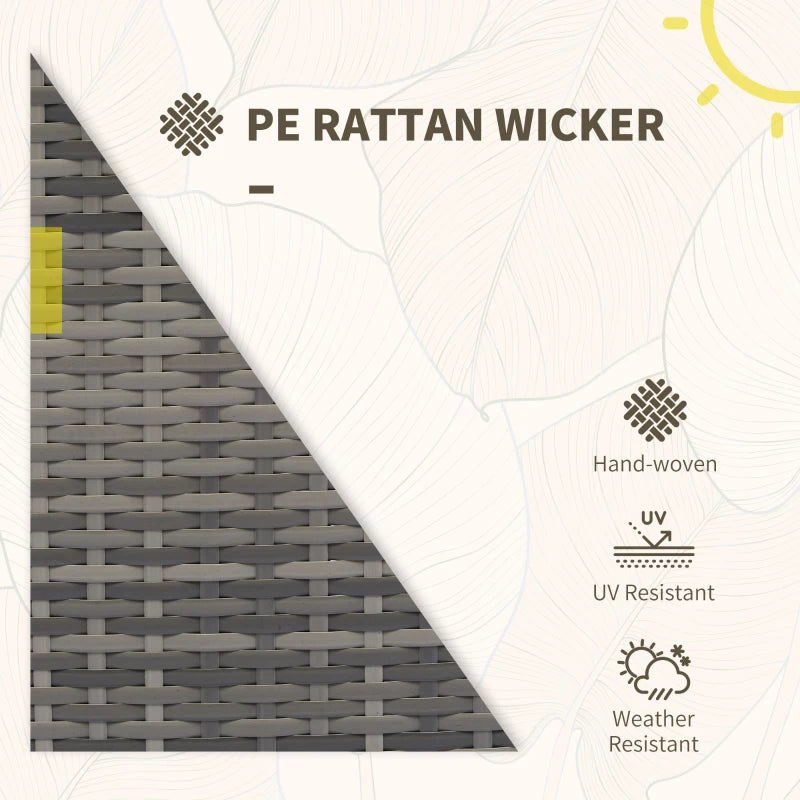 Ensemble de meubles de patio de 4 pièces avec canapé de causeuse, fauteuils, table en verre, canapé de conversation en osier extérieur,