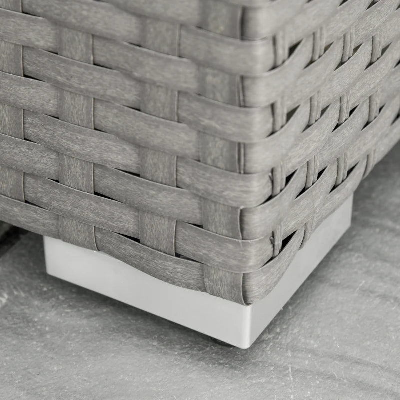 Ensemble de canapé d'angle en rotin, 6 pièces, meubles de véranda d'extérieur, gris