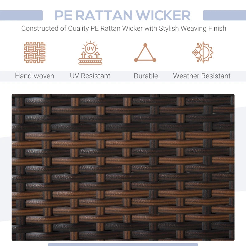 Ensemble de 2 ottomans de patio en osier, deux repose-pieds carrés en rotin PE avec coussin amovible, meubles librement combinés avec poignée pour arrière-cour, jardin, bord de piscine