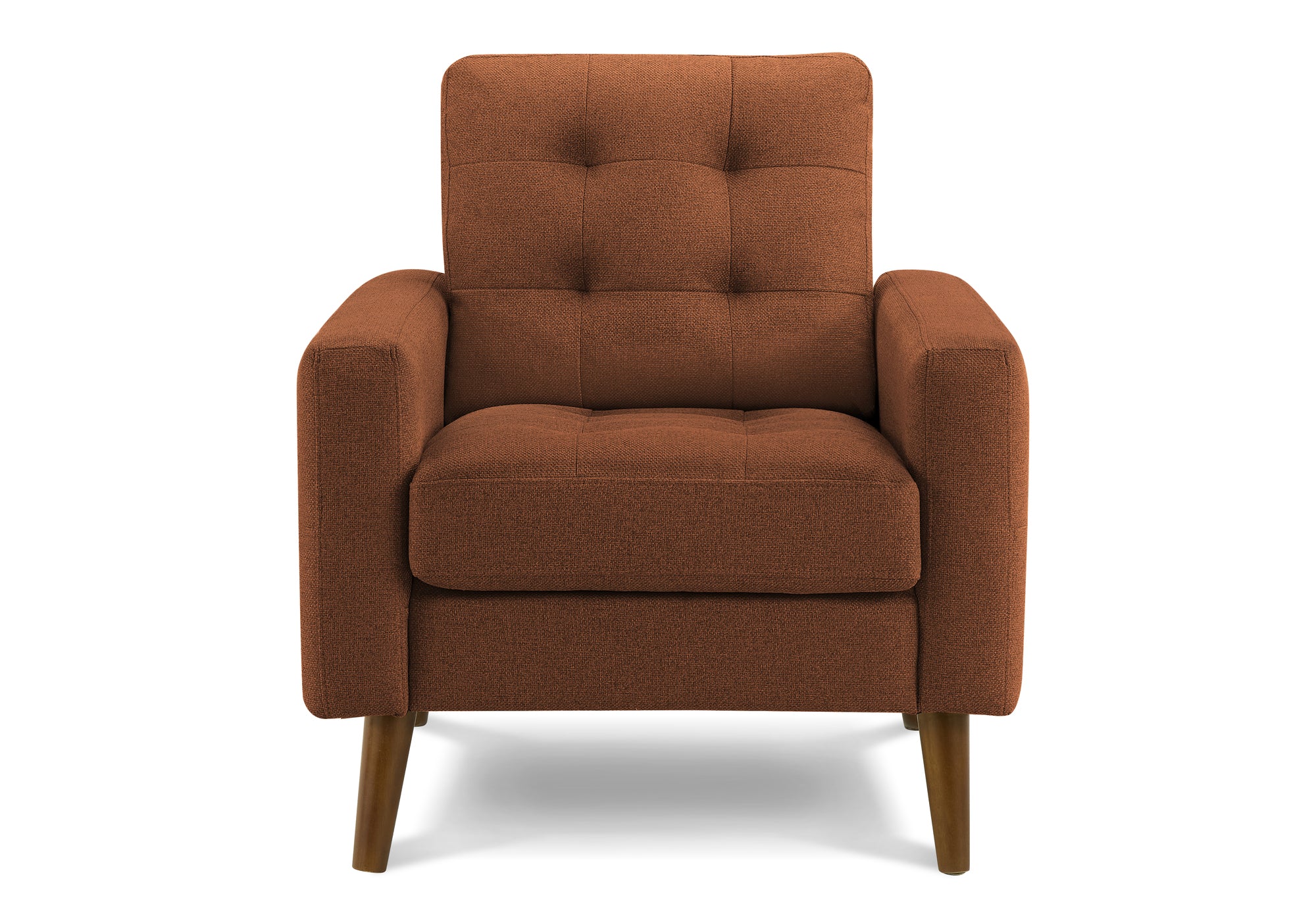 Fauteuil d'appoint 31 po Monarch Specialties Inc. rouille avec pieds en bois de noyer