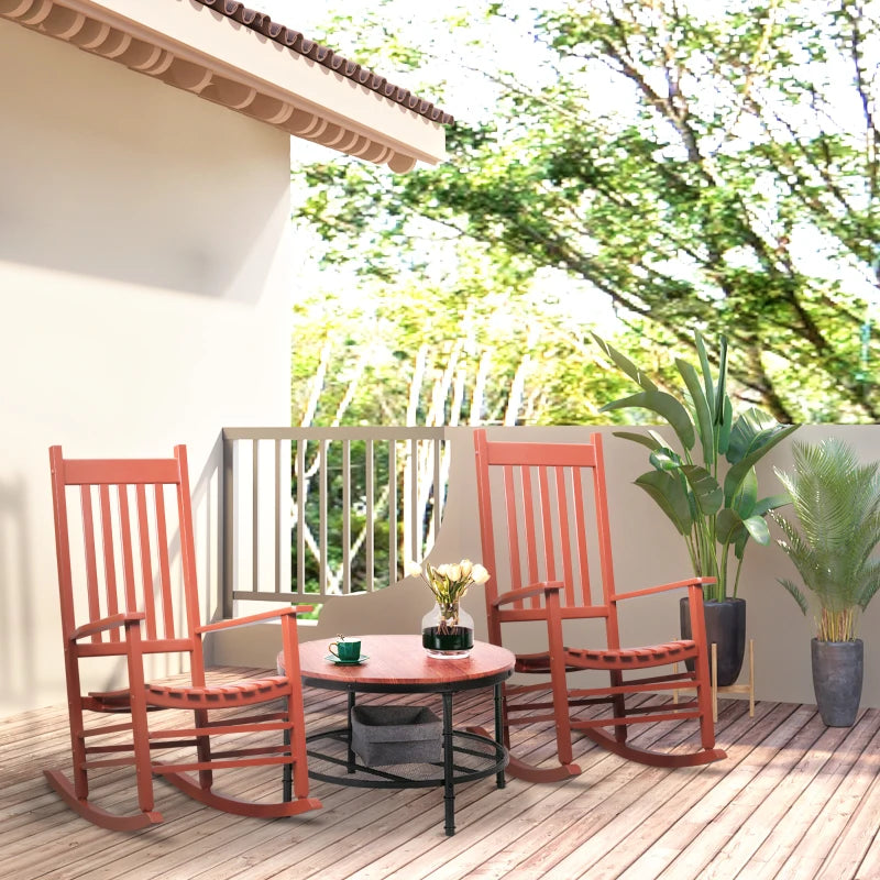Porche en bois chaise à bascule Patio extérieur bascule jardin unique loisirs siège inclinable fauteuil vin rouge