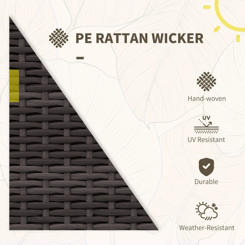 Meubles de rotin de patio, ensembles de canapés de conversation, meubles de balcon en osier en plein air avec table moyenne et coussin, gris