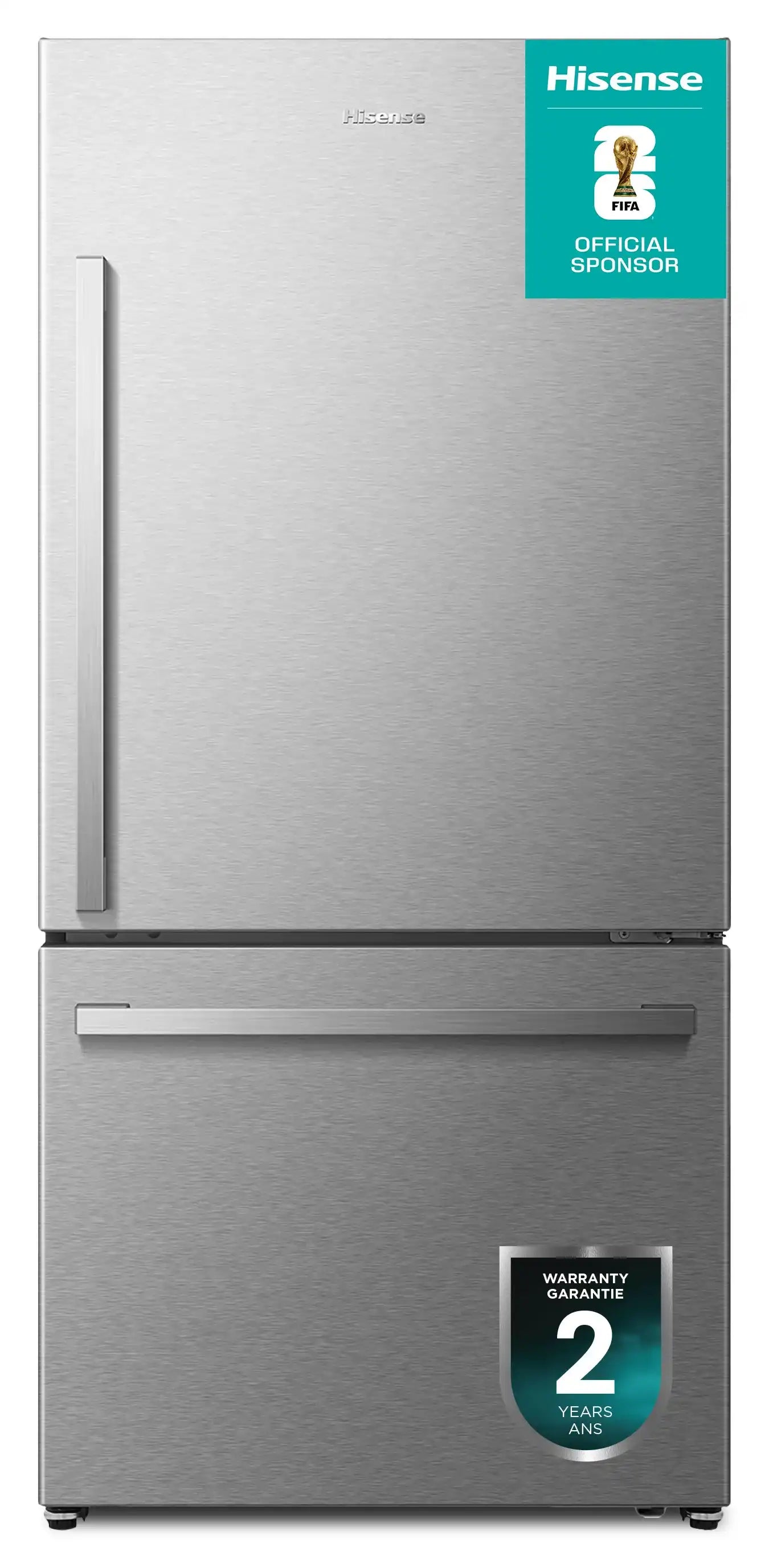 Réfrigérateur Hisense 22,3 pi³ Congélateur Bas Inox 31 po