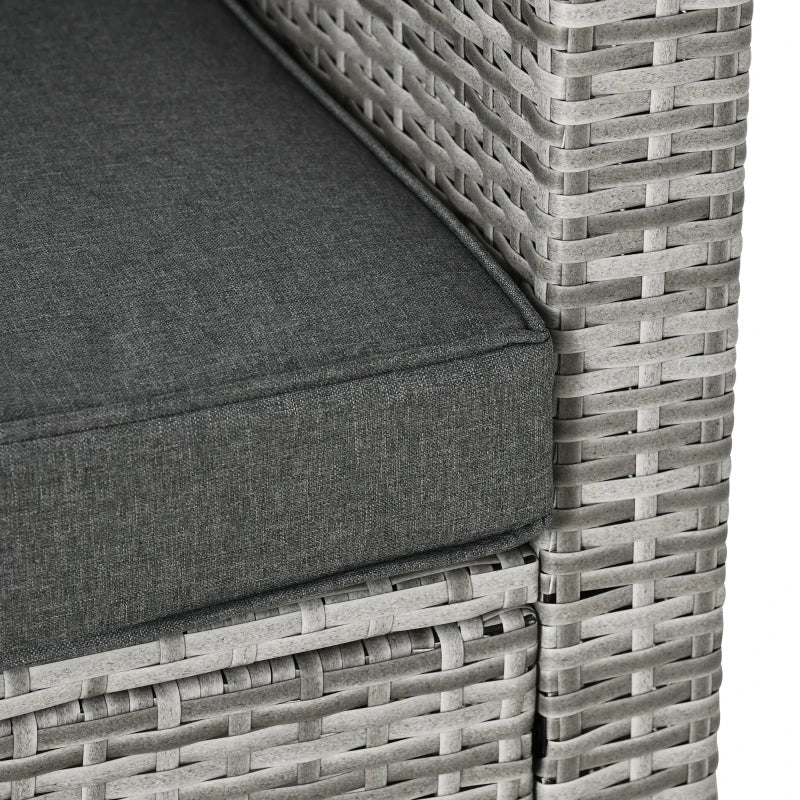 Ensemble de canapé de Patio en osier 4 pièces, meubles de conversation d'extérieur en rotin PE avec siège Extra large