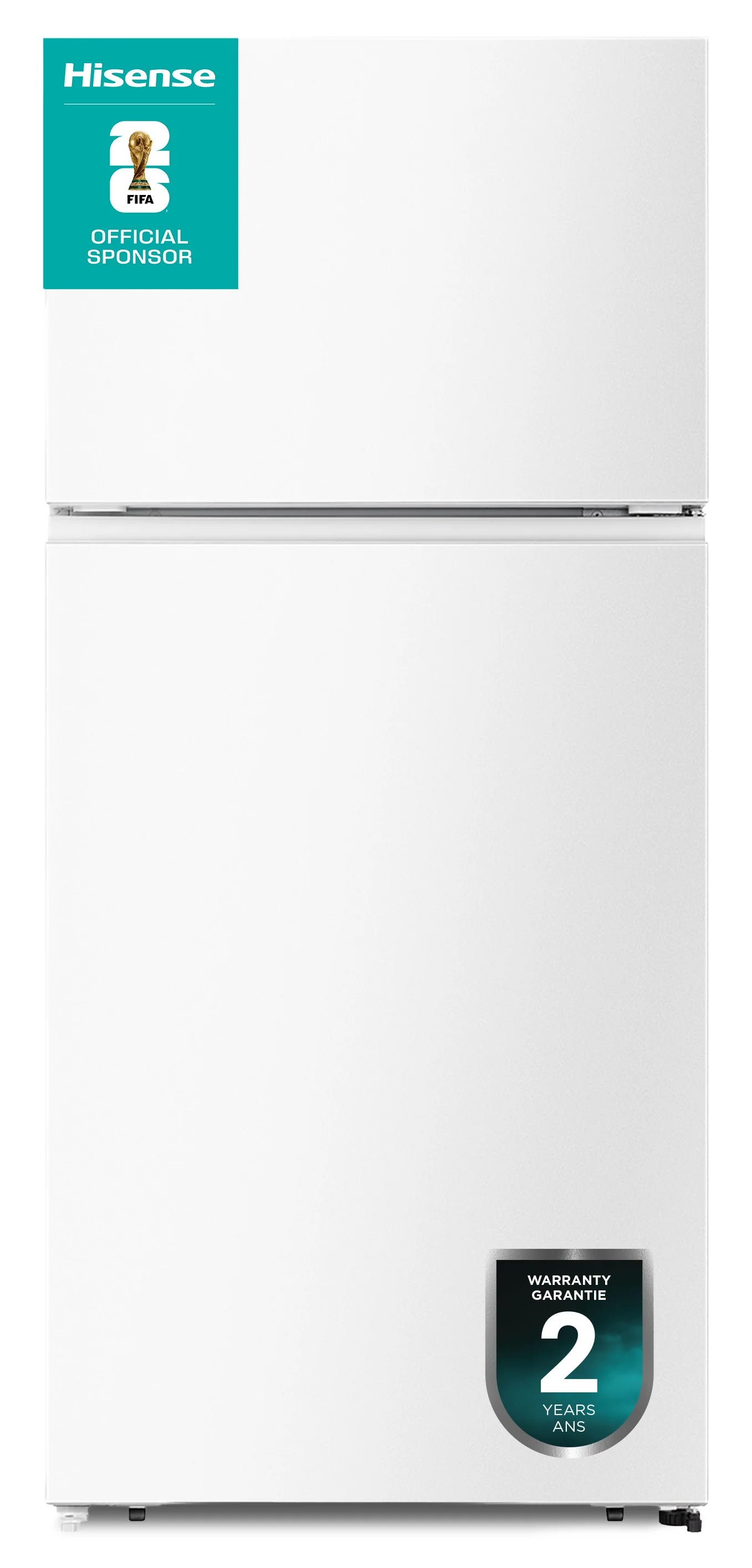 Réfrigérateur Hisense 30" 18 pi³ à Congélateur Supérieur Blanc sans Givre RT18A2FWD