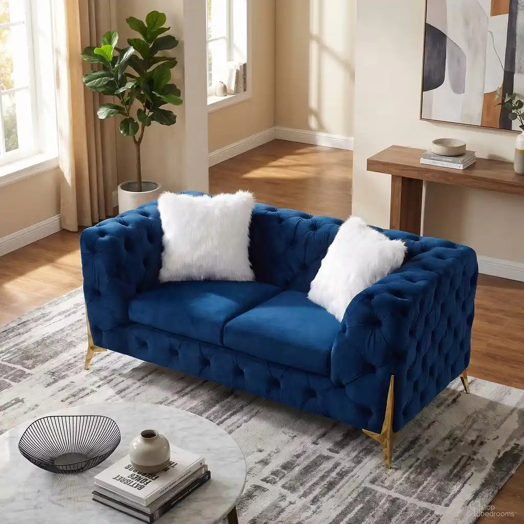 Premier Home Sheila Causeuse 2 Places en Velours Noir