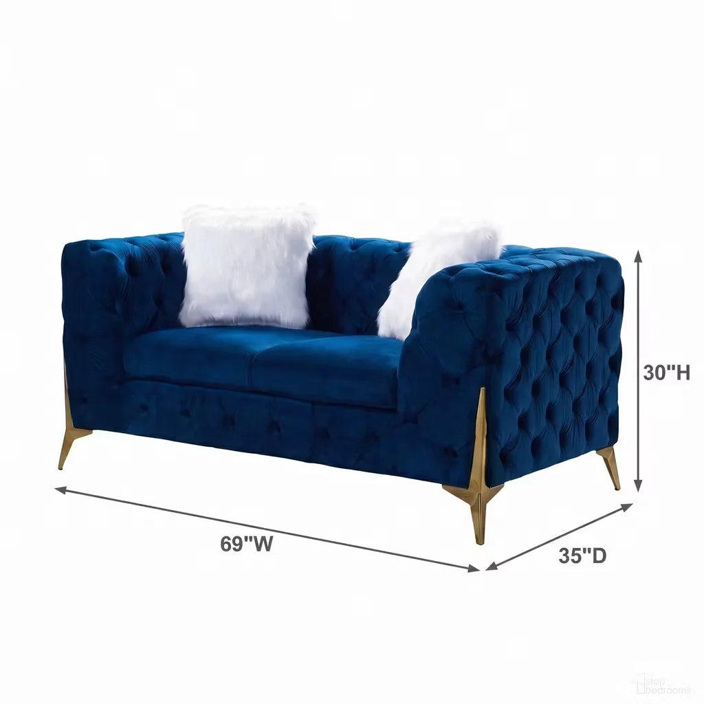 Premier Home Sheila Causeuse 2 Places en Velours Noir
