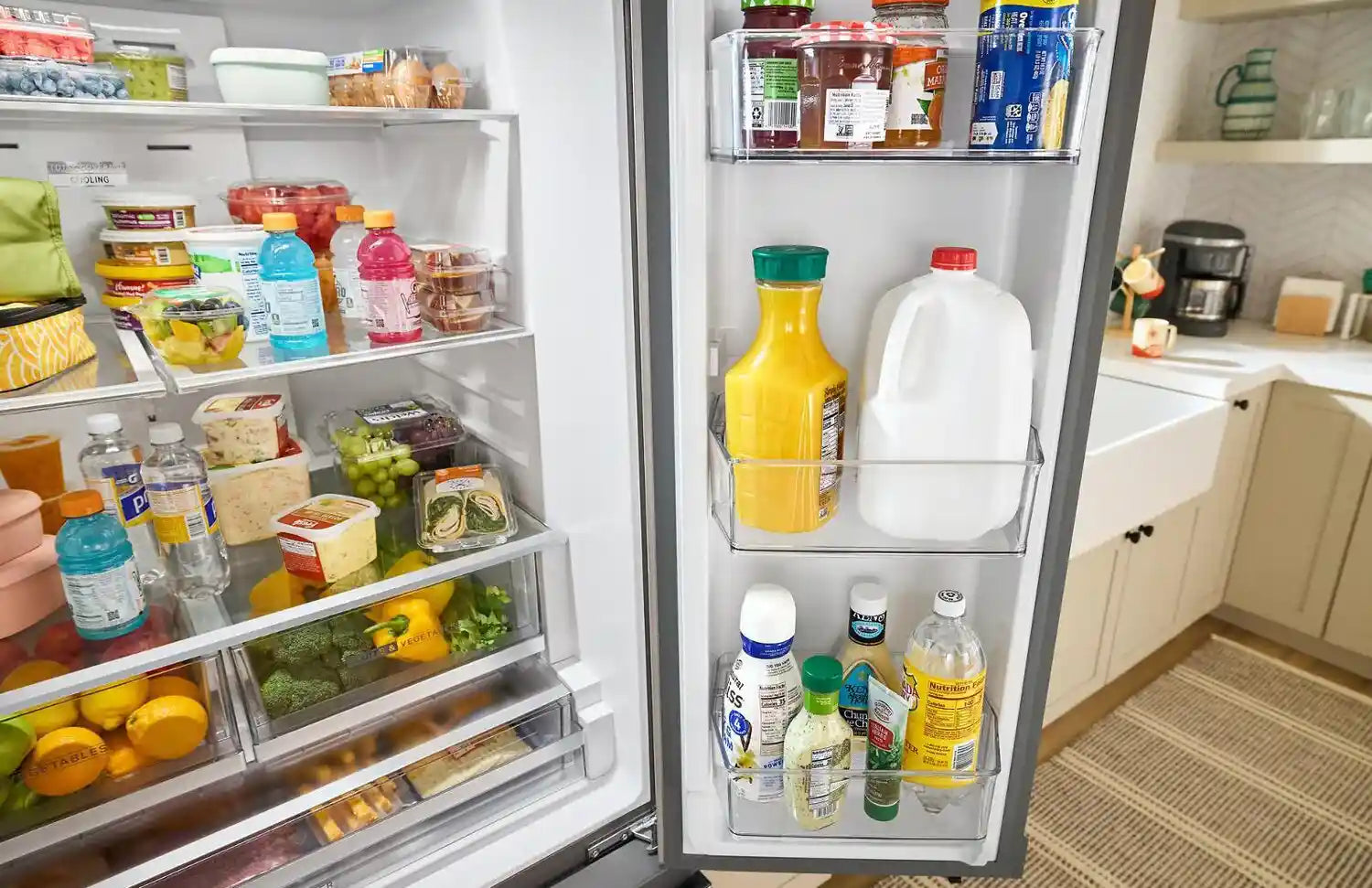 Réfrigérateur Whirlpool 30 pi³ Portes Françaises 36" Inox