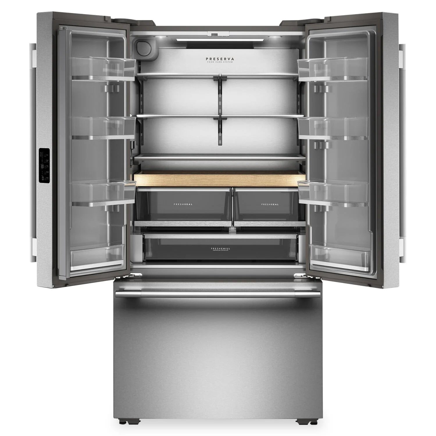 Réfrigérateur KitchenAid 36" 24 pi³ Portes Françaises Minerai Noir Prof. Comptoir KRFC236SBE