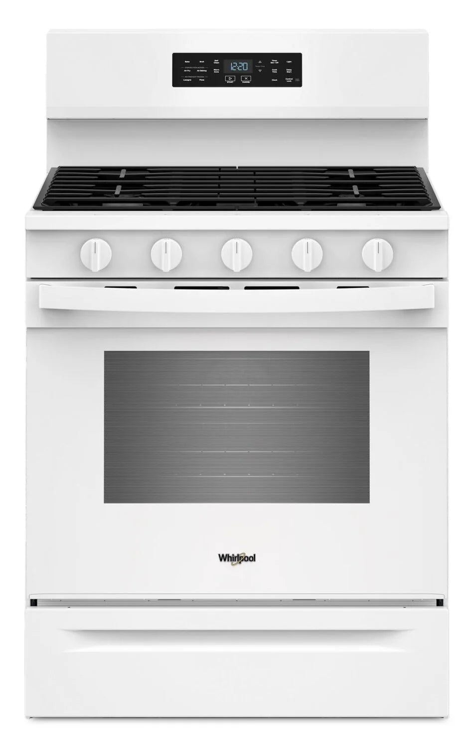 Cuisinière Whirlpool 30" 5 pi³ Gaz Air Fry Intelligente Inox