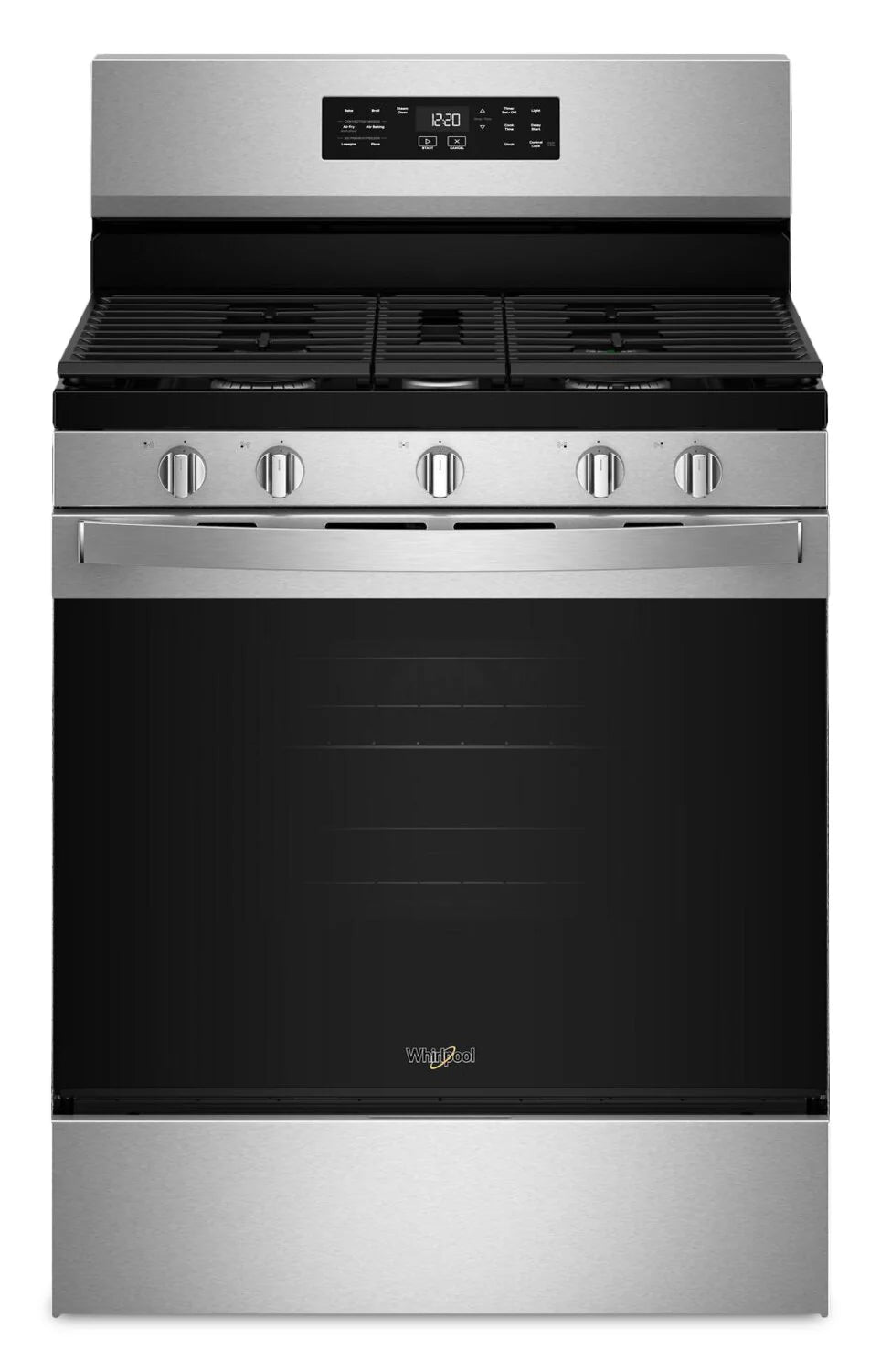 Cuisinière Whirlpool Gaz 5 pi³ Air Fry Noire WFGS4530SB