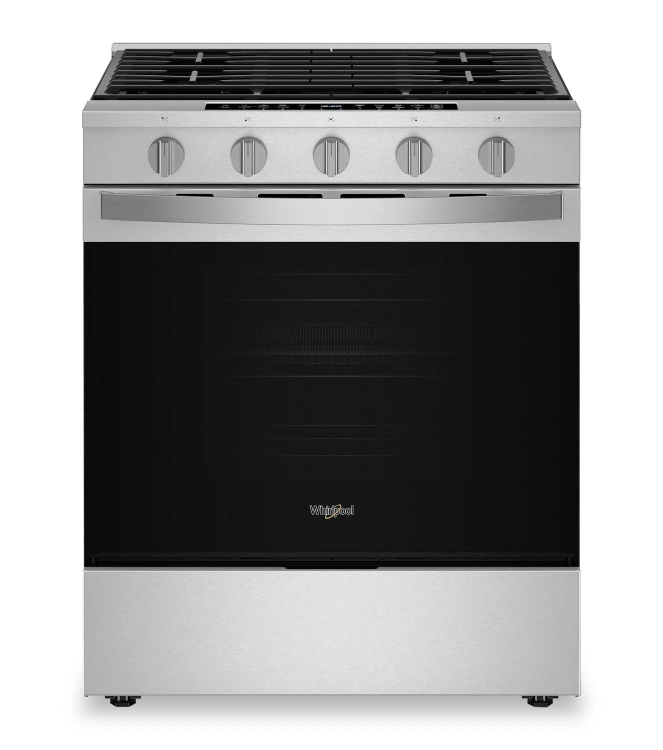Cuisinière Whirlpool 30" 5 pi³ Gaz Air Fry Intelligente Inox Noir