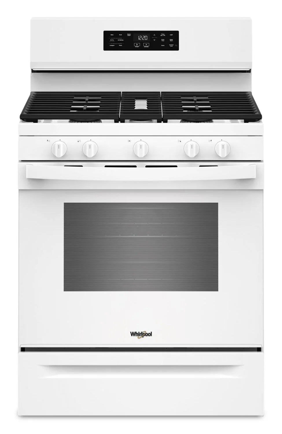 Cuisinière Whirlpool Gaz 5 pi³ Air Fry Noire WFGS4530SB
