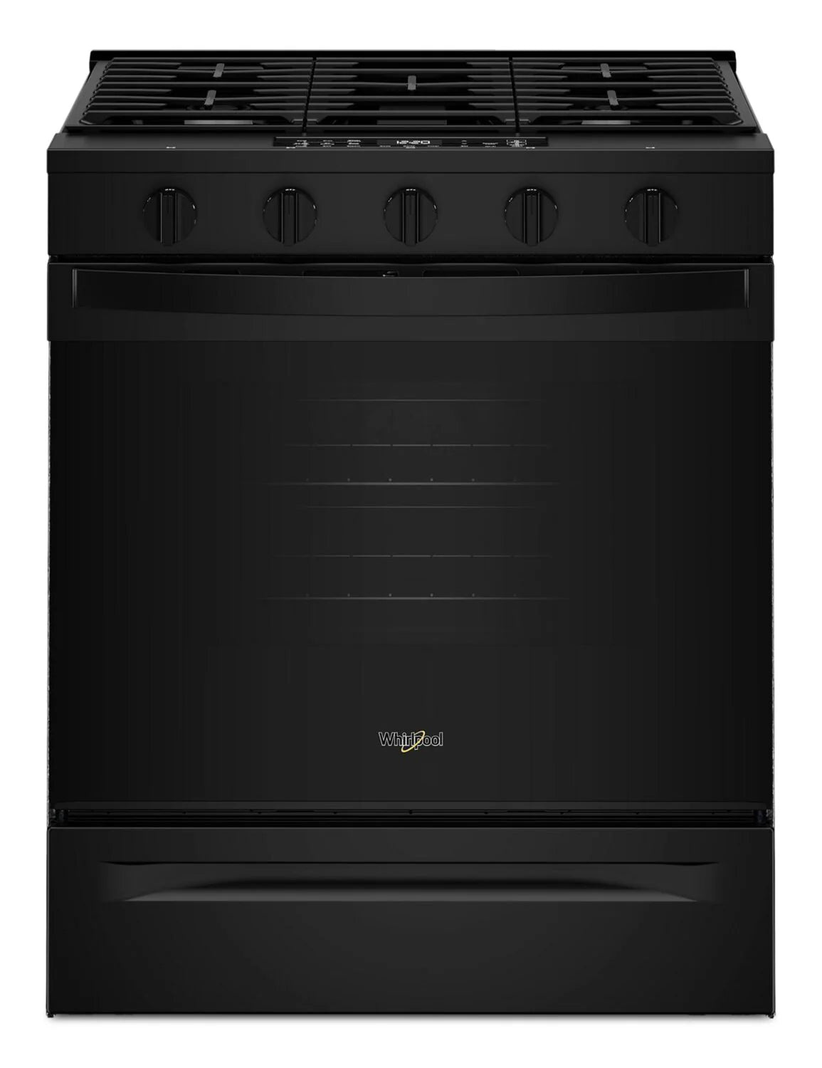 Cuisinière Whirlpool 30" 5 pi³ Gaz Air Fry Intelligente Inox Noir WSGS5030SV