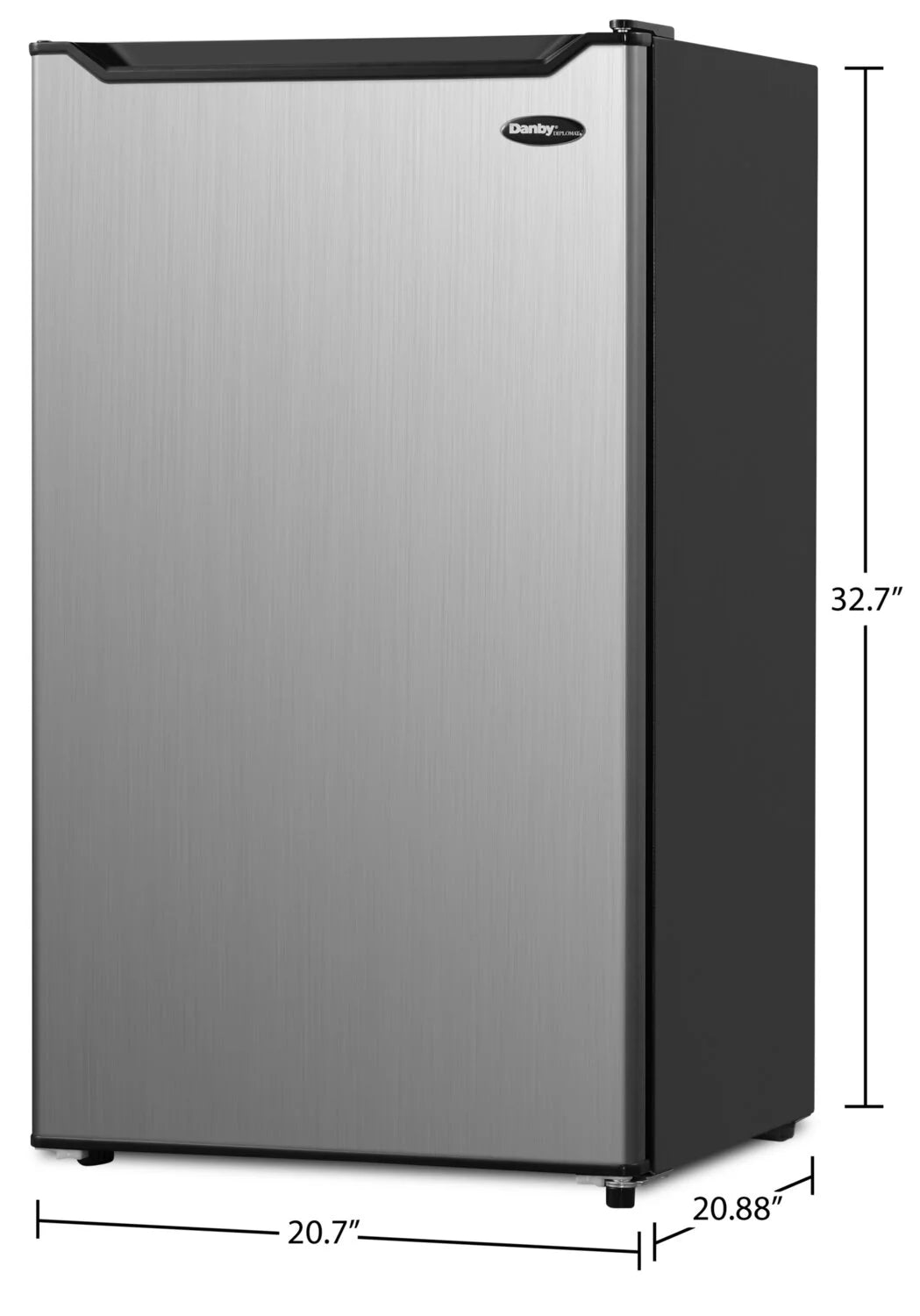 Mini Réfrigérateur Danby 20,7" 4,4 pi³ Noir avec Compartiment Refroidisseur DCR044B1BM