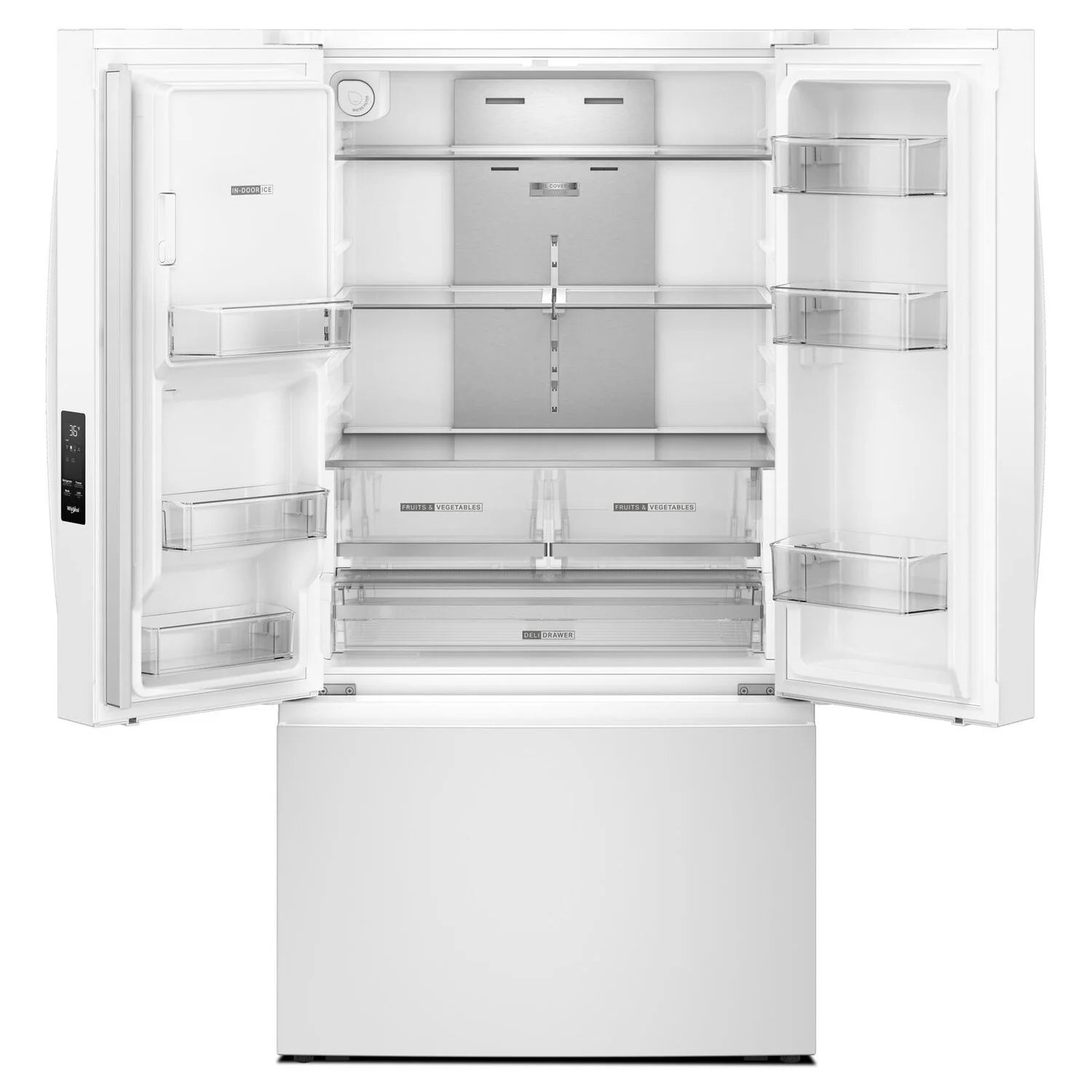 Réfrigérateur Whirlpool 36 po Portes Françaises 30 pi³ Inox