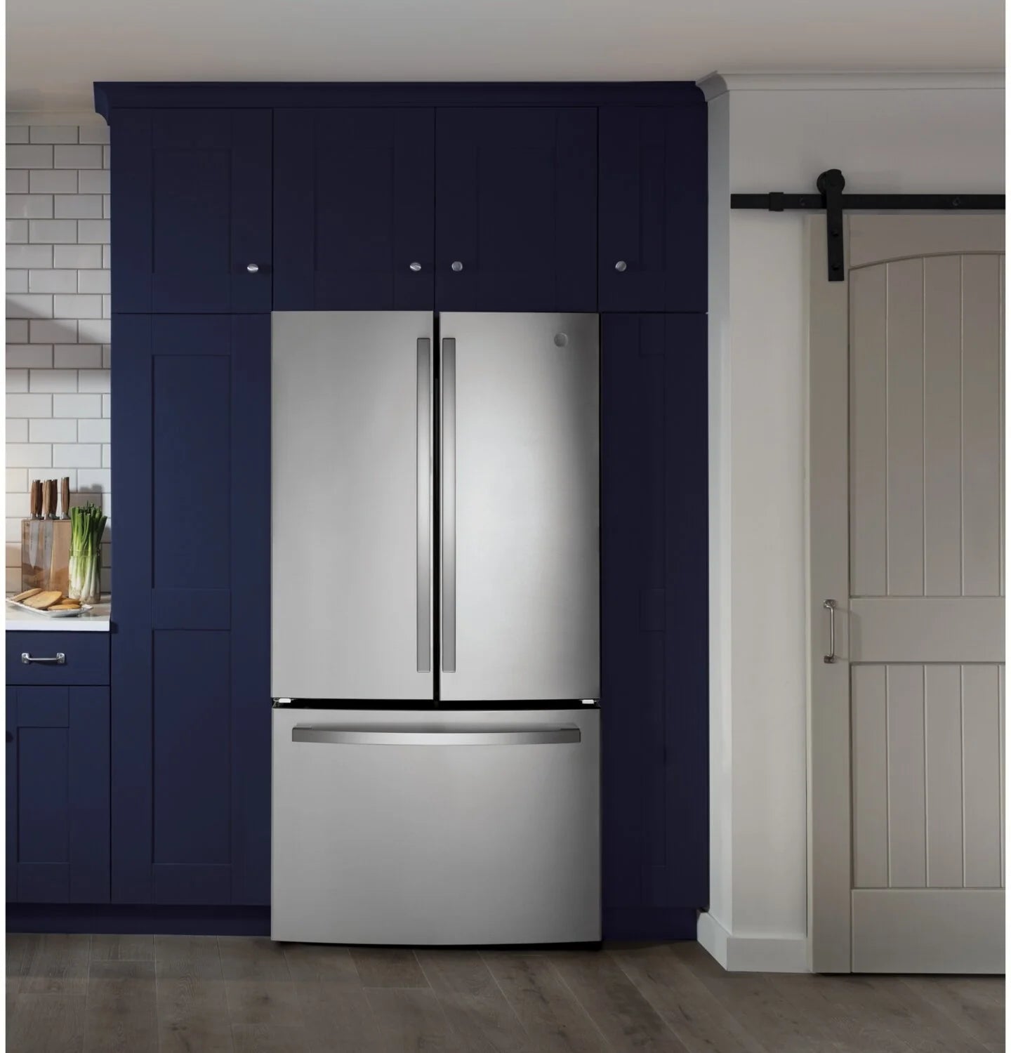 Réfrigérateur GE 27 pi³ Portes Françaises Inox sans Trace