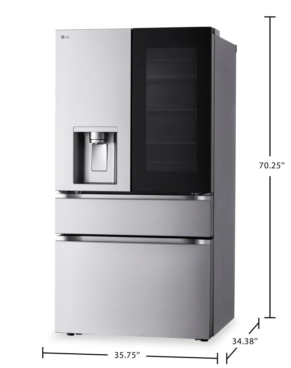 Réfrigérateur LG 29 pi³ InstaView™ MyColour™ Acier inoxydable 36"