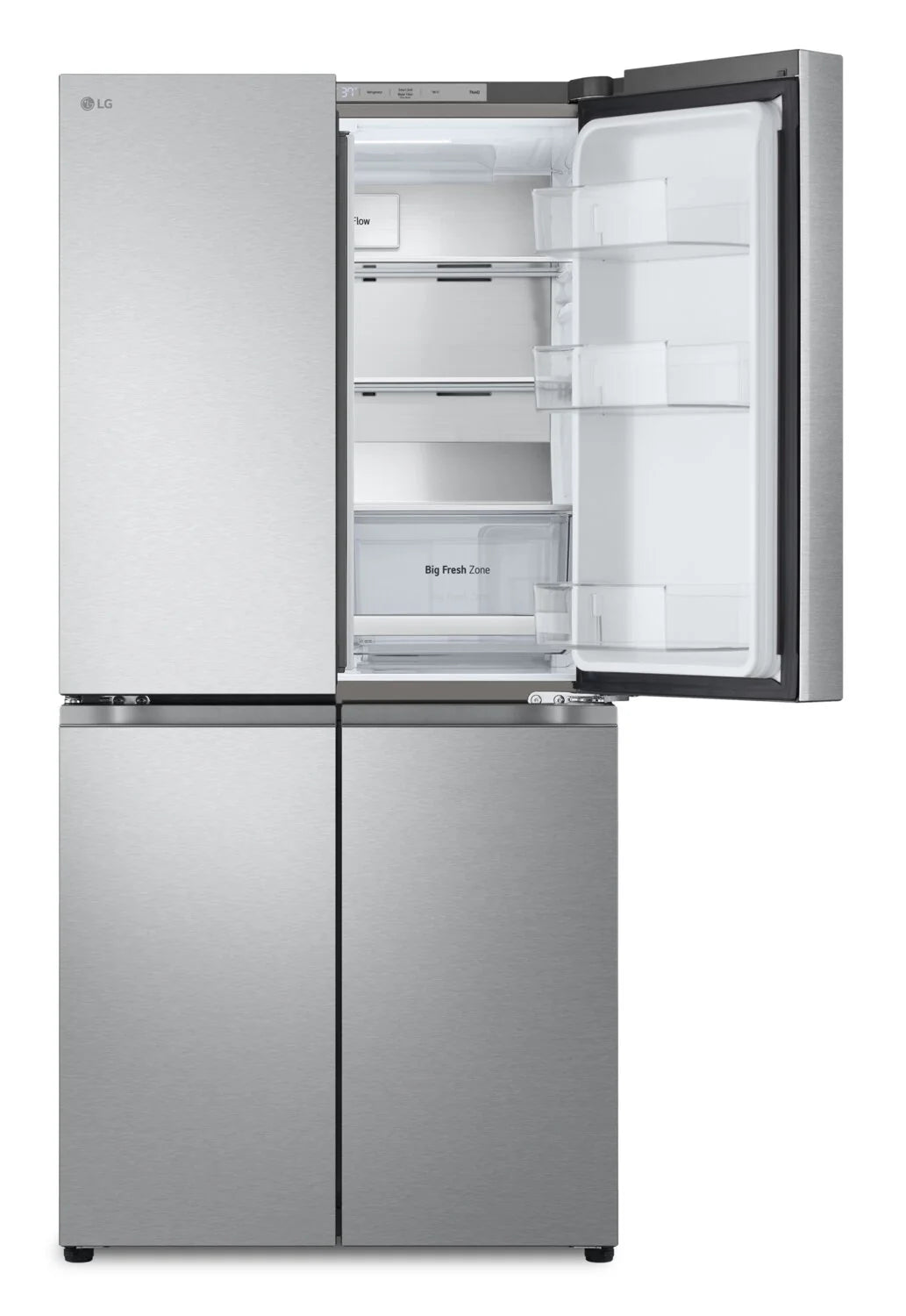 LG 19 cu. ft. 33-inch Counter Depth 4-Door French Door Refrigerator in Stainless Steel