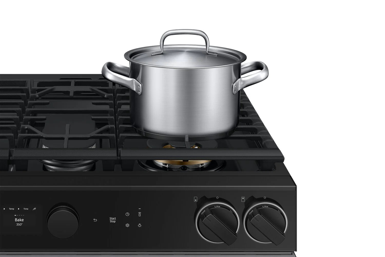 Cuisinière Samsung Bespoke 30" 6 pi³ Gaz Encastrée Caméra & Air Sous Vide Inox NSG6DG8700SRAA