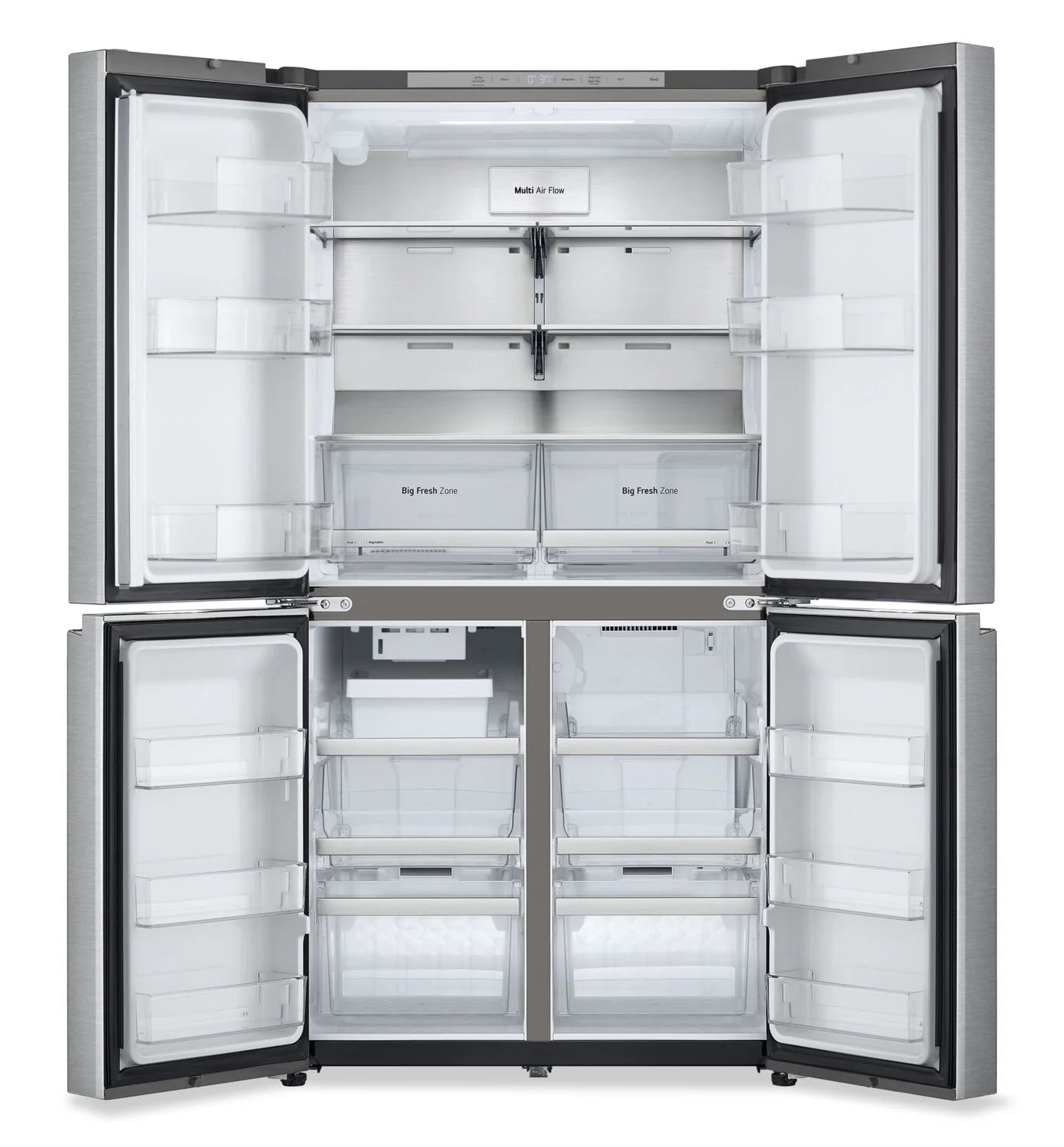 LG 24 cu. ft. 4-Door French Door Counter-Depth Refrigerator in Stainless Steel