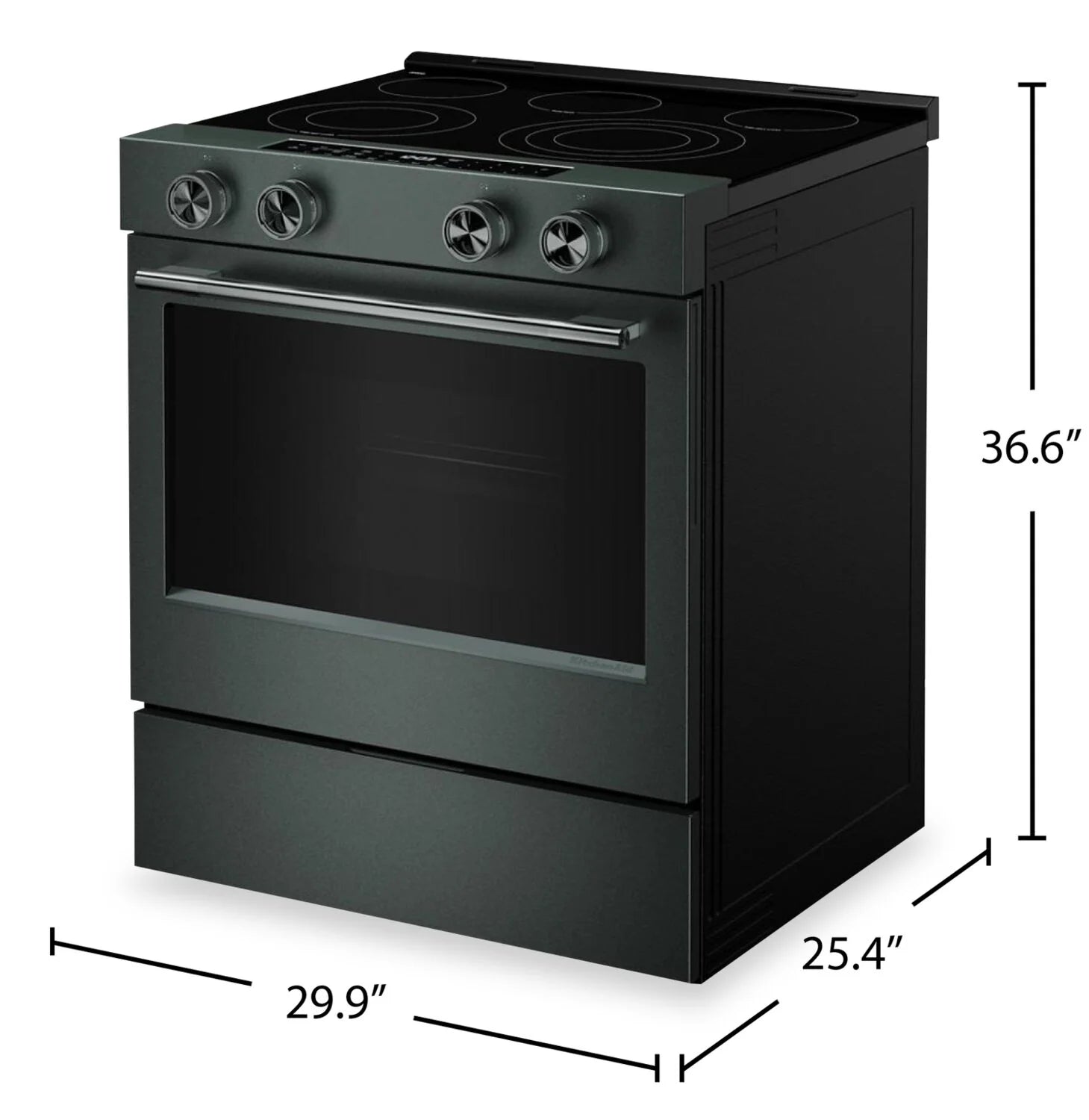 Cuisinière électrique intelligente KitchenAid 30 po 5,3 pi³ genièvre